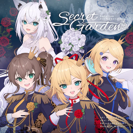 Official Secret Garden jacket copied from the hololive Dreams catalog for identification; rights remain with the respective owners. Official catalog jacket for Secret Garden